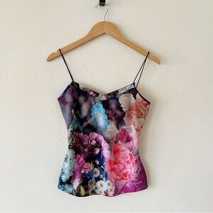 NWOT Ted Baker Floral Scalloped Cami Tank Top